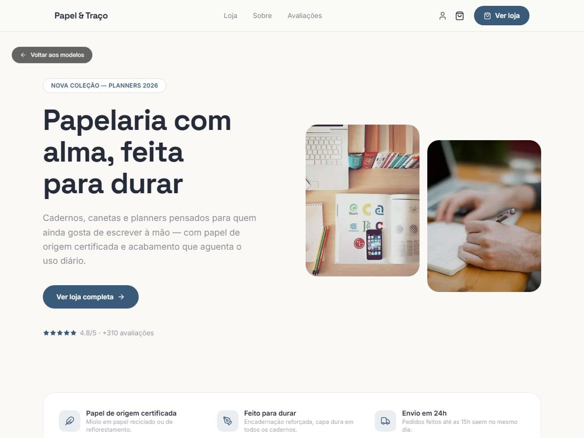 Prévia do modelo Papel & Traço