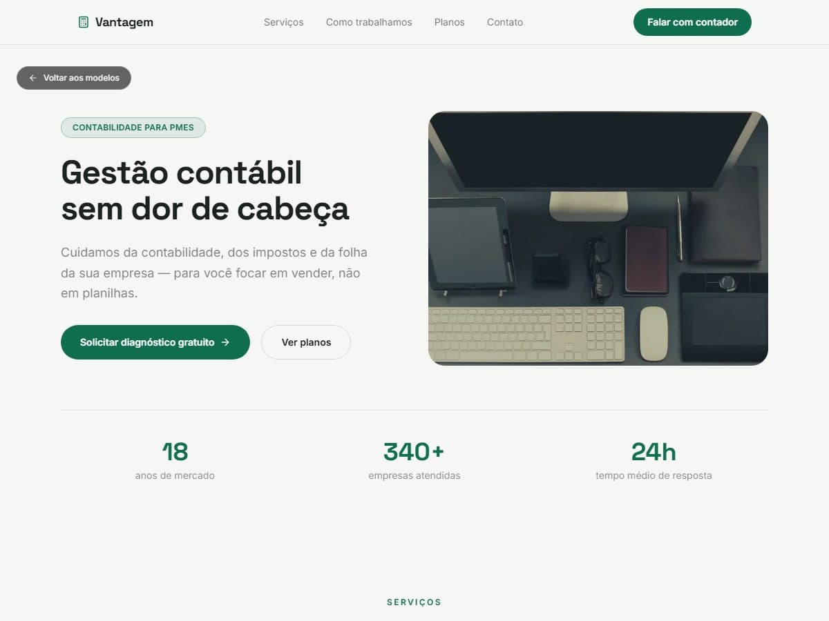 Prévia do modelo Vantagem Contabilidade